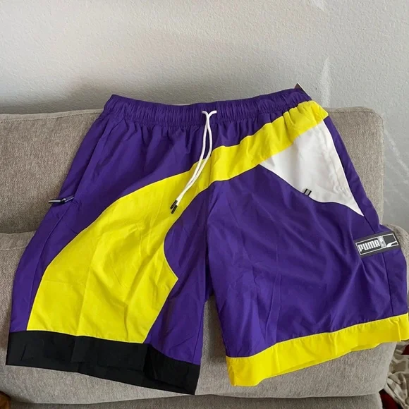 ‼️‼️ BRAND NEW WITH TAGS Puma Basketball Swim Trunks Sz Medium - Picture 1 of 3